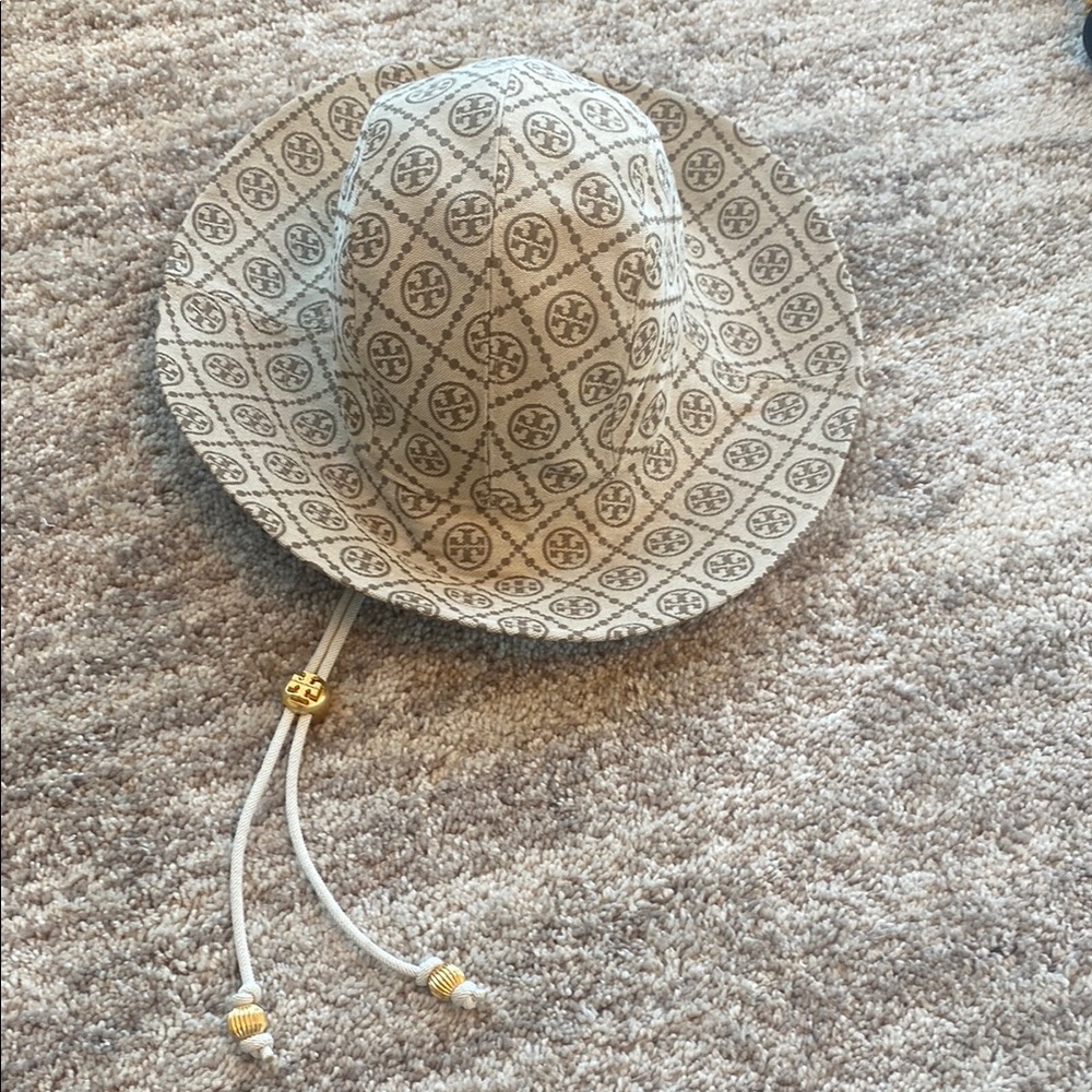 Tory Burch Beige Patterned Hat